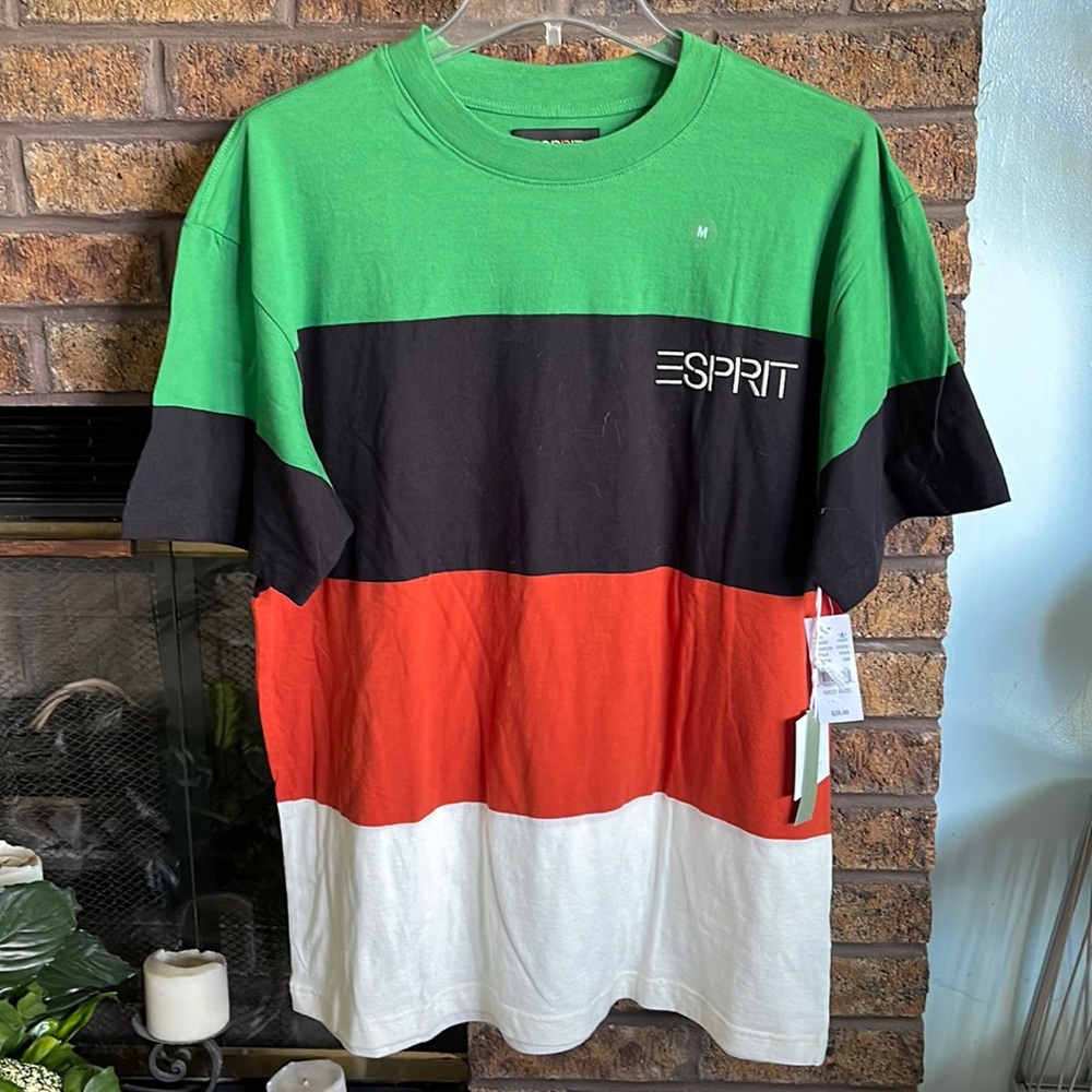 NWT Esprit organic striped tshirt